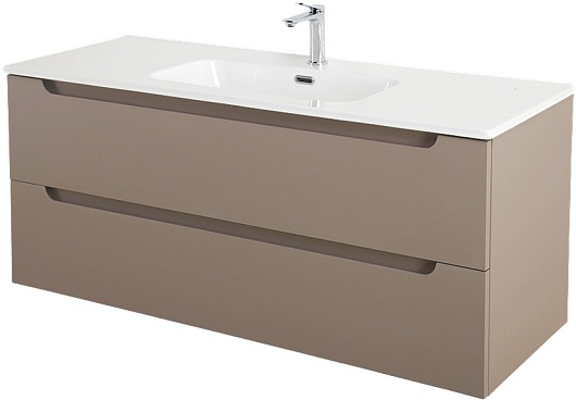 BelBagno Тумба с раковиной Etna 120 подвесная бежевая матовая – фотография-8