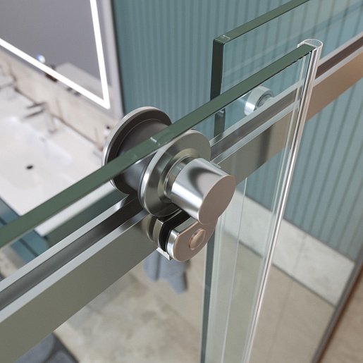 BelBagno Душевой уголок Soft Close-2 SOFT_CLOSE-2-AH-1-130/90-C-Cr 130x90 профиль хром стекло прозрачное – картинка-5