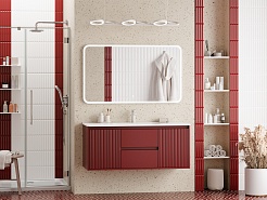 Brevita Мебель для ванной Wine 120 подвесная бордовая – фотография-2