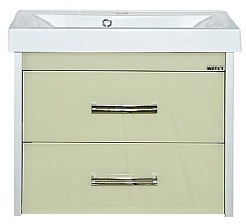 Misty Тумба для умывальника Джулия QVATRO 60 подвесная бежевая – фотография-1