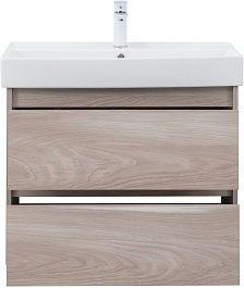 Aquanet Тумба под раковину Nova Lite 75 подвесная орех светлый – фотография-5