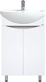 Misty Тумба с раковиной Смайл 50 белая – фотография-1
