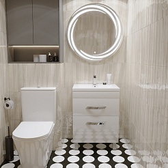 Mixline Тумба с раковиной Марго 60 белая – фотография-8