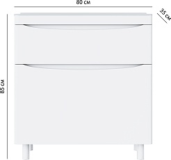 Vivon Тумба с раковиной Ostin 80 напольная белая матовая – фотография-20