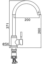 Frap Смеситель для кухни F41899-1 сатин – фотография-3