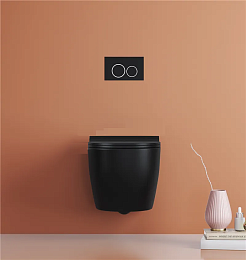 Ceruttispa Унитаз подвесной Oglio Aria MB CT9239 черный матовый – фотография-13