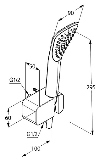 Kludi Душевой гарнитур "Fizz 6767005-00" – фотография-2