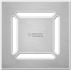 BERGES Wasserhaus Душевой трап Platz Norma 100 090058 хром матовый – фотография-2