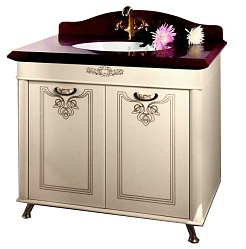 Водолей Тумба с раковиной "Анжелика 90" F-3 красная – фотография-1