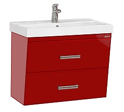 Misty Тумба с раковиной Джулия 75 QVATRO конус бордо – фотография-1