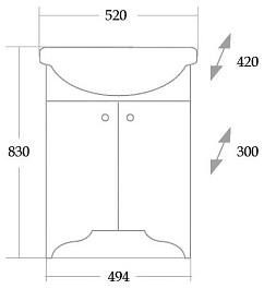 Onika Тумба с раковиной Омега 50.10 – фотография-5