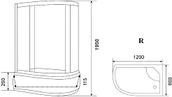 Parly Душевой уголок ZEM1201ВR – фотография-2