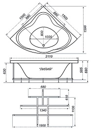 Triton Акриловая ванна Лилия – фотография-6