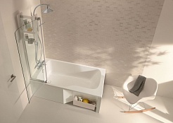 Jacob Delafon Акриловая ванна Bain-Douche Malice 170x90 L CE6D065L-00 – фотография-2