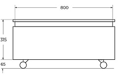 Cezares Тумба с раковиной Slider 80 с 2 ящиками подвесная чёрный фьюжн – фотография-22