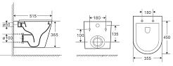 WeltWasser Унитаз подвесной SALZBACH 043 GL-BL Черный глянец – фотография-2