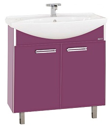Misty Тумба для умывальника Джулия 75 прямая сиреневая – фотография-1