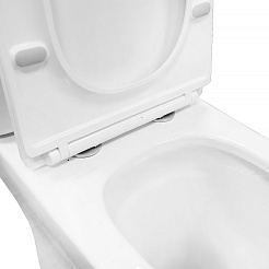 Azario Унитаз-компакт Milagro AZ-8502 безободковый с бачком с сиденьем микролифт белый – фотография-11