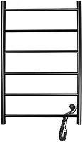 Domoterm Полотенцесушитель электрический Аврора DMT 109-6 50x71 ЧРН EK R черный