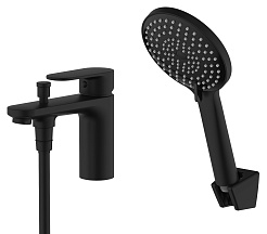 Aquatek Смеситель на борт ванны Ника AQ1844MB черный матовый – фотография-1