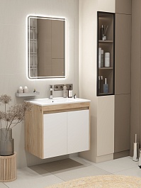 Teymi Тумба с раковиной Netta 70 подвесная дуб/белый – фотография-10