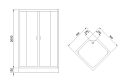 Royal Bath Душевой уголок 90/90 HP RB 90HP-C с поддоном – фотография-4