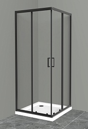 BelBagno Душевой уголок Uno 90/90 UNO-195-A-2-90-C-NERO стекло прозрачное – фотография-1