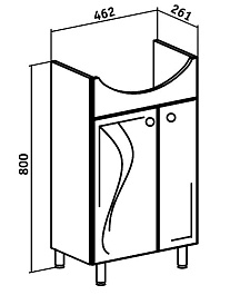 Runo Мебель для ванной Классик 50 Николь – фотография-5