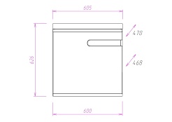 Onika Тумба с раковиной ВИВА 60.12 – фотография-3