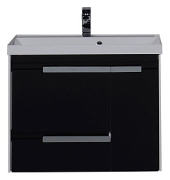 Aquanet Тумба с раковиной "Тиволи 80" черная – фотография-4