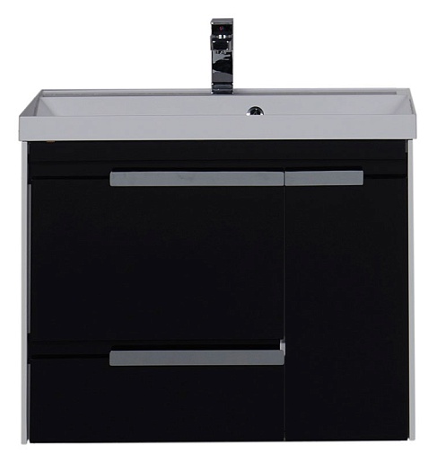 Aquanet Тумба с раковиной "Тиволи 80" черная – фотография-4