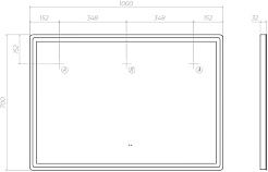 Vigo Зеркало Geometry Comfort 1000 – фотография-5