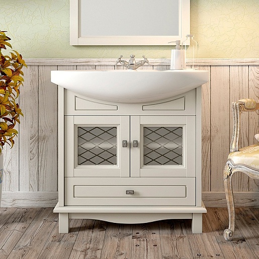 Opadiris Тумба под раковину Омега 75 слоновая кость – фото, картинка, фотография-1