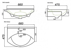 Aqwella Умывальник Лагуна 65 – фотография-3