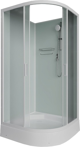 Frank Душевая кабина F409/1 M white профиль белый стекло матовое – фото, картинка, фотография-1