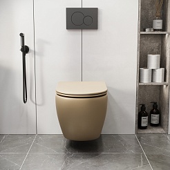 Grossman Унитаз подвесной Color GR-4411BEMS бежевый матовый – фотография-8