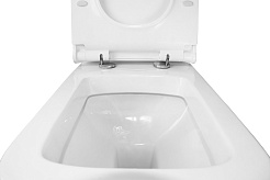 Azario Унитаз-моноблок Zeno AZ-1169 безободковый с бачком с сиденьем микролифт белый – фотография-12