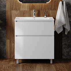 Teymi Тумба под раковину Laina 75 белая матовая – фотография-6