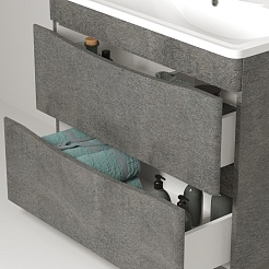 Водолей Мебель для ванной Adel 100 серый камень – фотография-5