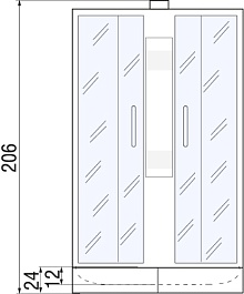 River Душевая кабина Nara 80/26 MT Б/К – фотография-12