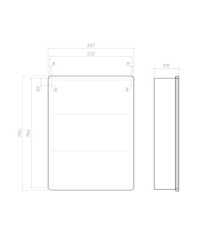 Vigo Зеркальный шкаф Geometry 600 – фотография-6