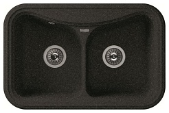 Florentina Мойка гранитная Крит 780А черный – фотография-1