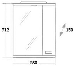 Onika Зеркальный шкаф Гамма 58.01 R – фотография-3
