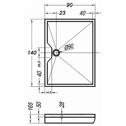 Kolpa San  Поддон для душа Kolpa San Duro 140х90 – картинка-3