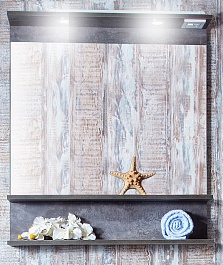 Бриклаер Зеркало для ванной Чили / Куба 80 цемент – фотография-1