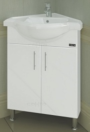 СанТа Тумба для умывальника Аврора угловая – фотография-1