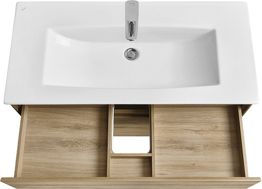 Акватон Тумба с раковиной Либерти 100 дуб эльвезия – фотография-4