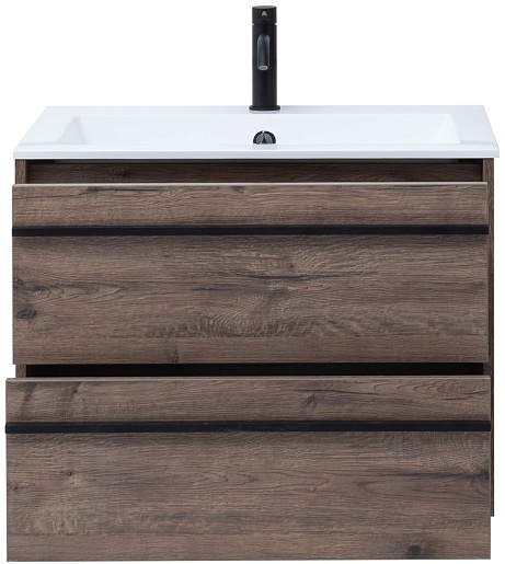 Aquanet Тумба под раковину Lino 70 подвесная дуб веллингтон – картинка-5