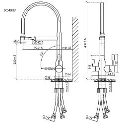 Sancos Смеситель для кухни Garda SC4009BN брашированный никель – фотография-7