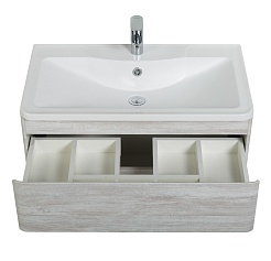 BelBagno Тумба под раковину Albano 90 подвесная Rovere Vintage Bianco – фотография-5